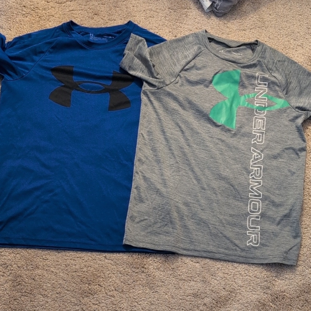 Under Armour Kids' Blue and Gray T-Shirts